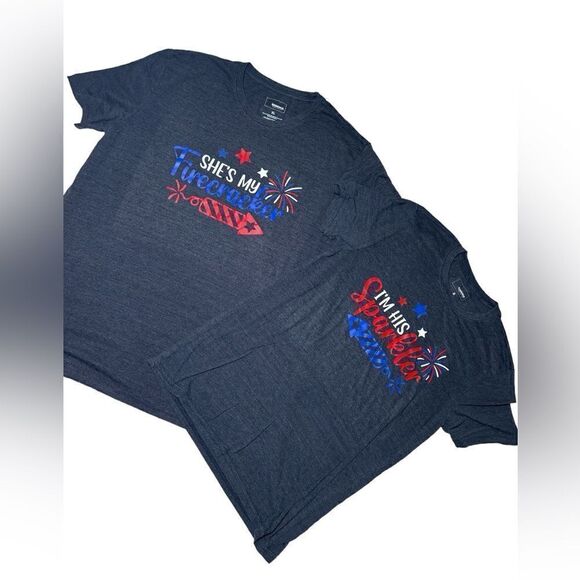 4th of July Couple T-Shirt - Picture 1 of 6
